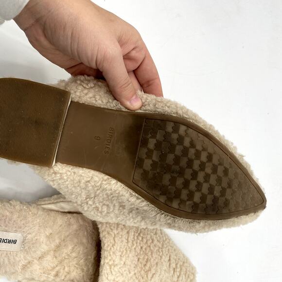 Birdies Sherpa Shearling Pointed Tole Mules - Picture 6 of 6